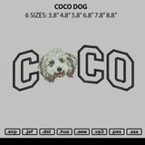 Coco Dog Embroidery File 6 sizes
