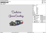 Spacetext 2502 Embroidery File 6 sizes