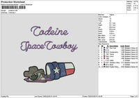 Spacetext 2502 Embroidery File 6 sizes