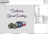 Spacetext 2502 Embroidery File 6 sizes