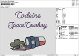 Spacetext 2502 Embroidery File 6 sizes