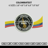 Columbiatext Embroidery File 6 sizes