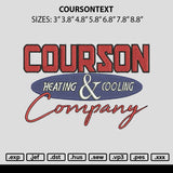 Coursontext Embroidery File 6 sizes