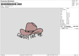Cowboy Like Me Embroidery File 6 sizes