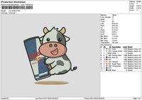 Cow Bull 01 Embroidery File 6 sizes