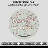 Cupcakescircle 04 Embroidery File 6 sizes