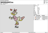 Daisy Love 01 Embroidery File 6 sizes