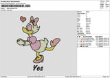 Daisy Love 01 Embroidery File 6 sizes