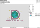 Dance Worlds Embroidery File 6 sizes