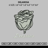Delrosa Embroidery File 6 sizes