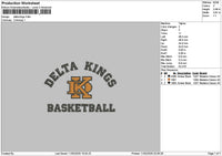 Deltakingstext 1102 Embroidery File 6 sizes
