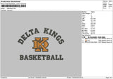 Deltakingstext 1102 Embroidery File 6 sizes
