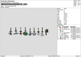 Swords 1103 Embroidery File 6 sizes