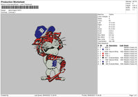 D Tiger Puff Embroidery File 6 sizes