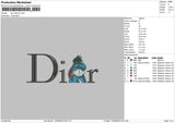 D Eeyore Embroidery File 5 sizes