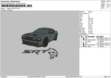 Black Car 0801 Embroidery File 6 sizes