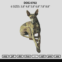 Dog 0702 Embroidery File 6 sizes