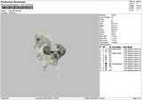 Dog 1901a Embroidery File 6 sizes