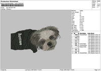 Dog 1901b Embroidery File 6 sizes