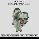 Dog 1901e Embroidery File 6 sizes