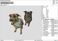 Dogs 1202c Embroidery File 6 sizes