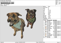 Dogs 1202c Embroidery File 6 sizes
