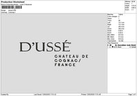 Dussetext Embroidery File 6 sizes