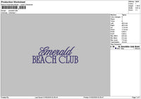 Emeraldtext01 Embroidery File 6 sizes