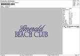 Emeraldtext01 Embroidery File 6 sizes