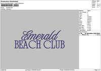 Emeraldtext01 Embroidery File 6 sizes