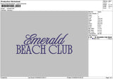 Emeraldtext01 Embroidery File 6 sizes