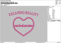 Escapingtext Embroidery File 6 sizes