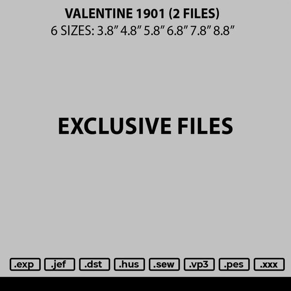 Valentine 1901 Embroidery 2 Files