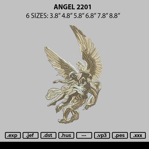 Angel 2201 Embroidery File 6 sizes