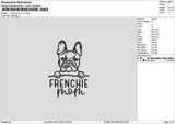 Frenchietext V2 Embroidery File 6 sizes