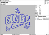 Gingetext Embroidery File 6 sizes