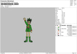 Gon F Embroidery File 6 sizes