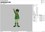 Gon F Embroidery File 6 sizes