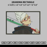 Grandma Rectangle Embroidery File 6 sizes