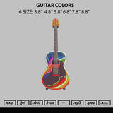 Guitar Colors Embroidery File 6 sizes