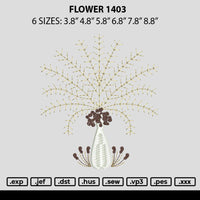 Flower 1403 Embroidery File 6 sizes