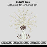 Flower 1403 Embroidery File 6 sizes