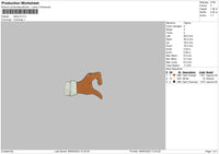 Hand V3 Embroidery File 6 sizes