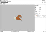 Hand V3 Embroidery File 6 sizes