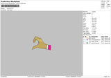 Hand V4 Embroidery File 6 sizes