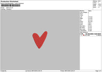Heart 2601 Embroidery File 6 sizes