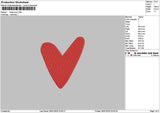 Heart 2601 Embroidery File 6 sizes