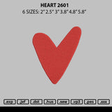 Heart 2601 Embroidery File 6 sizes