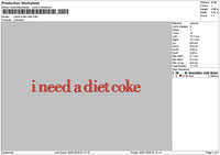 Coketext 02 Embroidery File 6 sizes