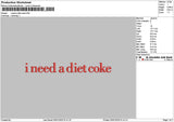 Coketext 02 Embroidery File 6 sizes